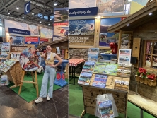 Glücksrad am Messestand Urlaub in den Alpen